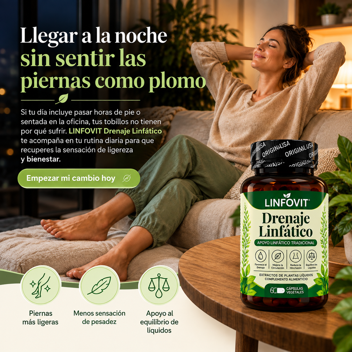 LINFOVIT Drenaje Linfático – 60 Cápsulas Vegetales