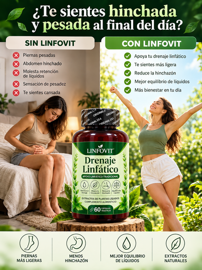 LINFOVIT Drenaje Linfático – 60 Cápsulas Vegetales