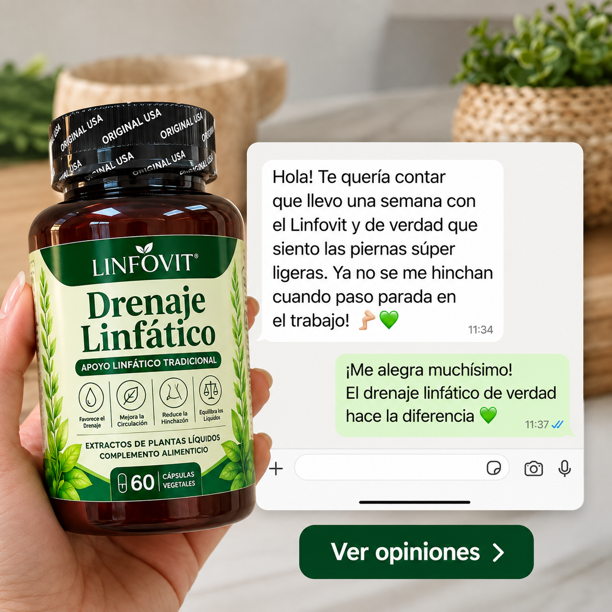 LINFOVIT Drenaje Linfático – 60 Cápsulas Vegetales